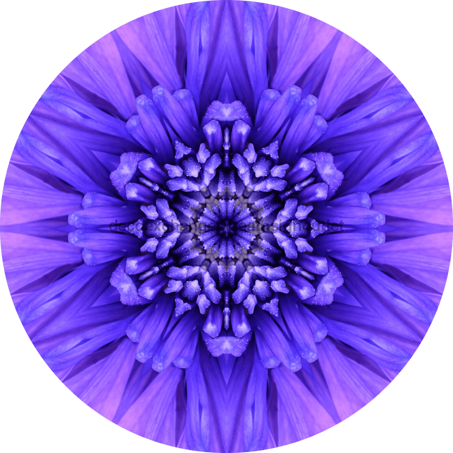 Geometric Flower Center Blue Decoe-Fc-0012 6 metal