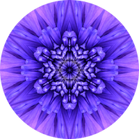 Thumbnail for Geometric Flower Center Blue Decoe-W-Fc-0012 6 Wood