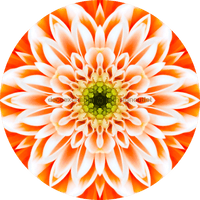 Thumbnail for Geometric Flower Center Orange Decoe-Fc-0006 6 metal