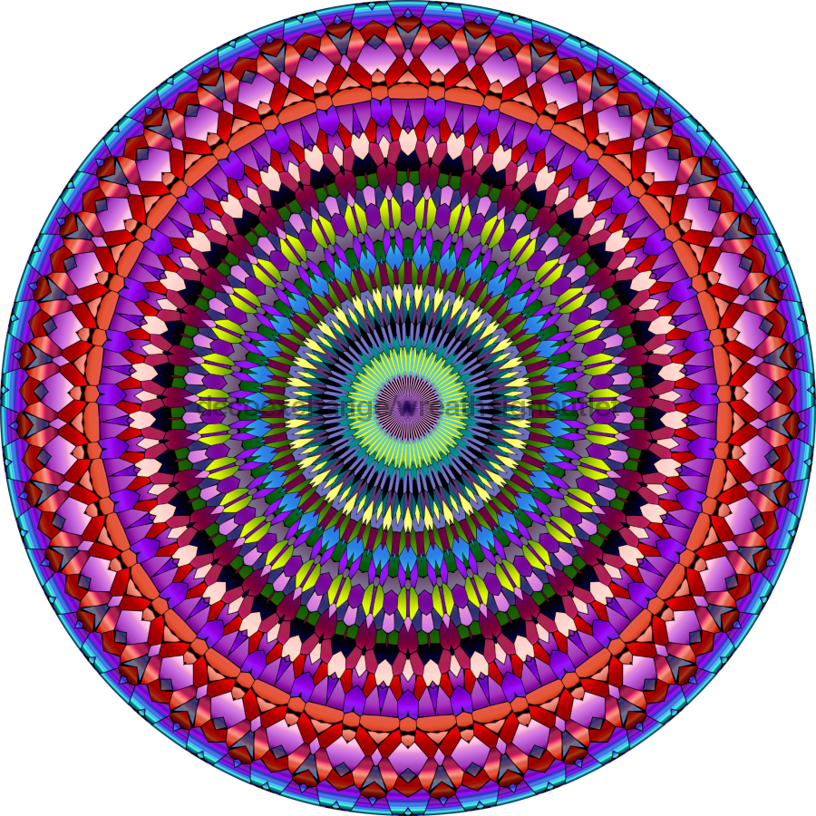 Geometric Flower Center Pink Decoe-Fc-0003 6 metal