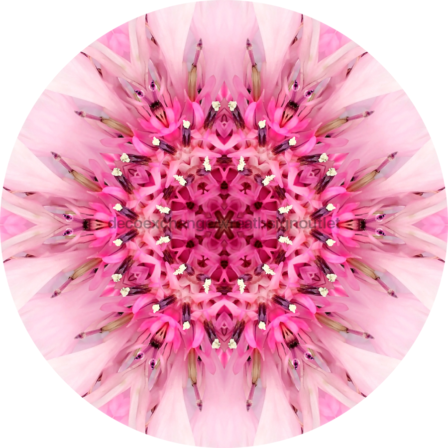 Geometric Flower Center Pink Decoe-Fc-0007 6 metal