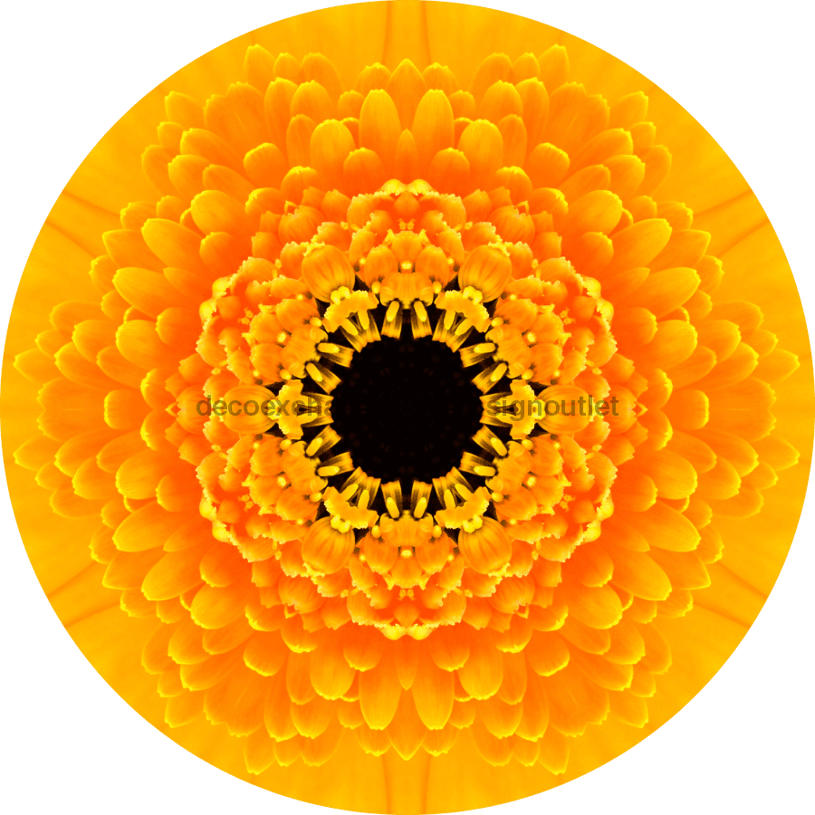 Geometric Flower Center Yellow Decoe-Fc-0008 6 metal