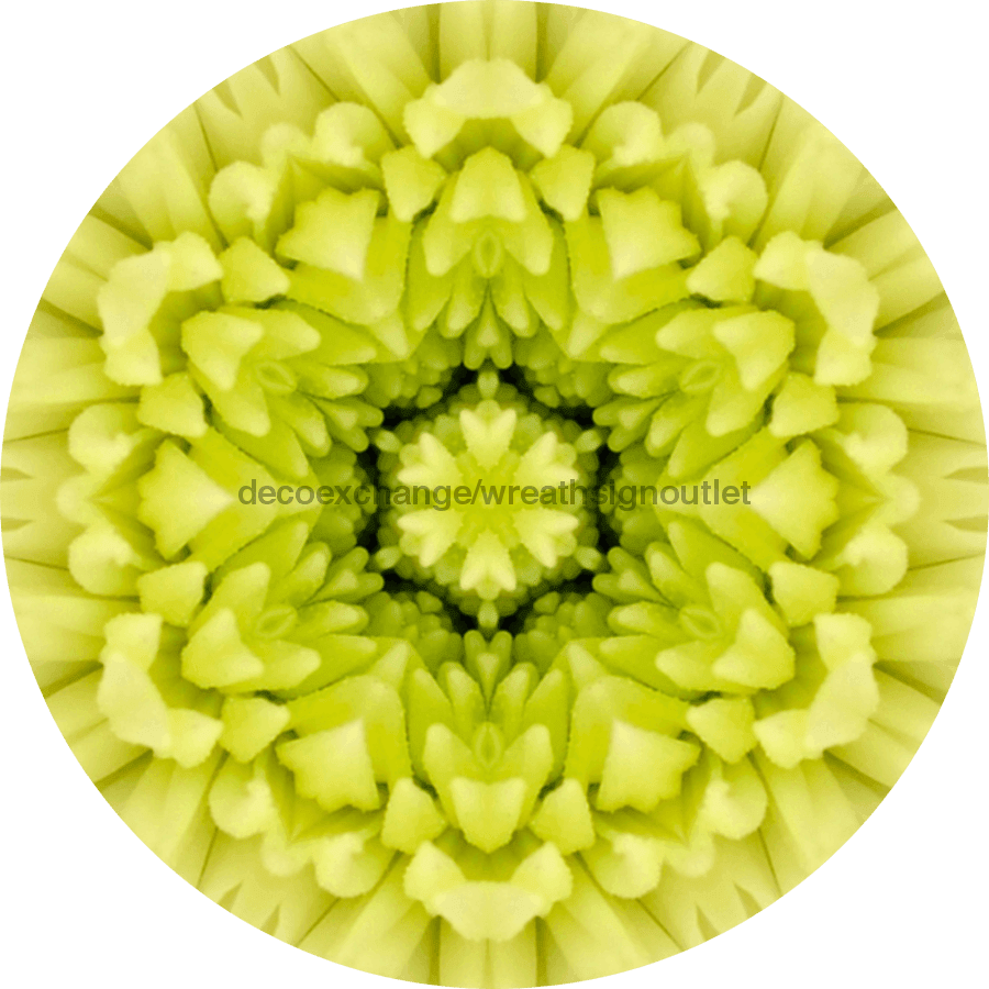 Geometric Flower Center Yellow Decoe-Fc-0011 6 metal