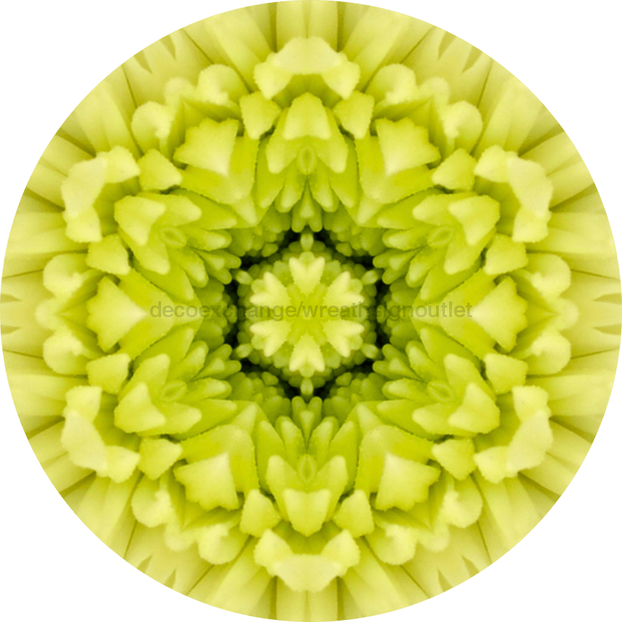 Geometric Flower Center Yellow Decoe-W-Fc-0011 6 Wood