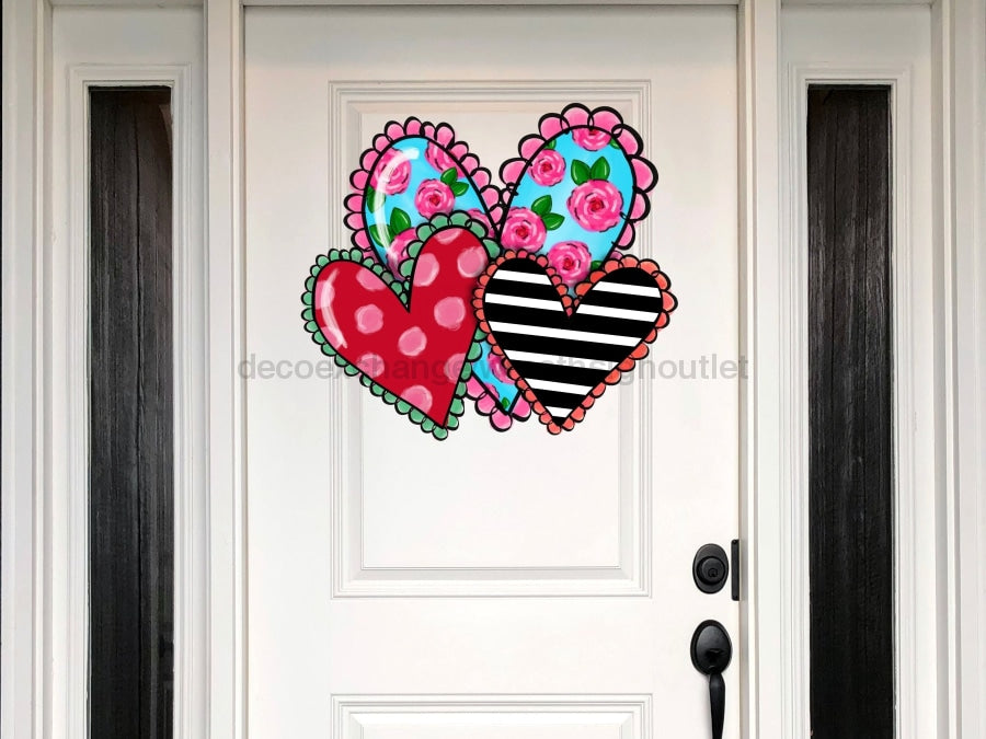 Heart Sign Love Valentines Day Wood Sign Door Hanger Decoe-W-337 22