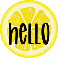 Thumbnail for Hello Lemon Sign Decoe-4091-Dh 18 Wood Round