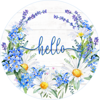 Thumbnail for Vinyl Decal, Hello Spring Sign, Floral Sign, 10