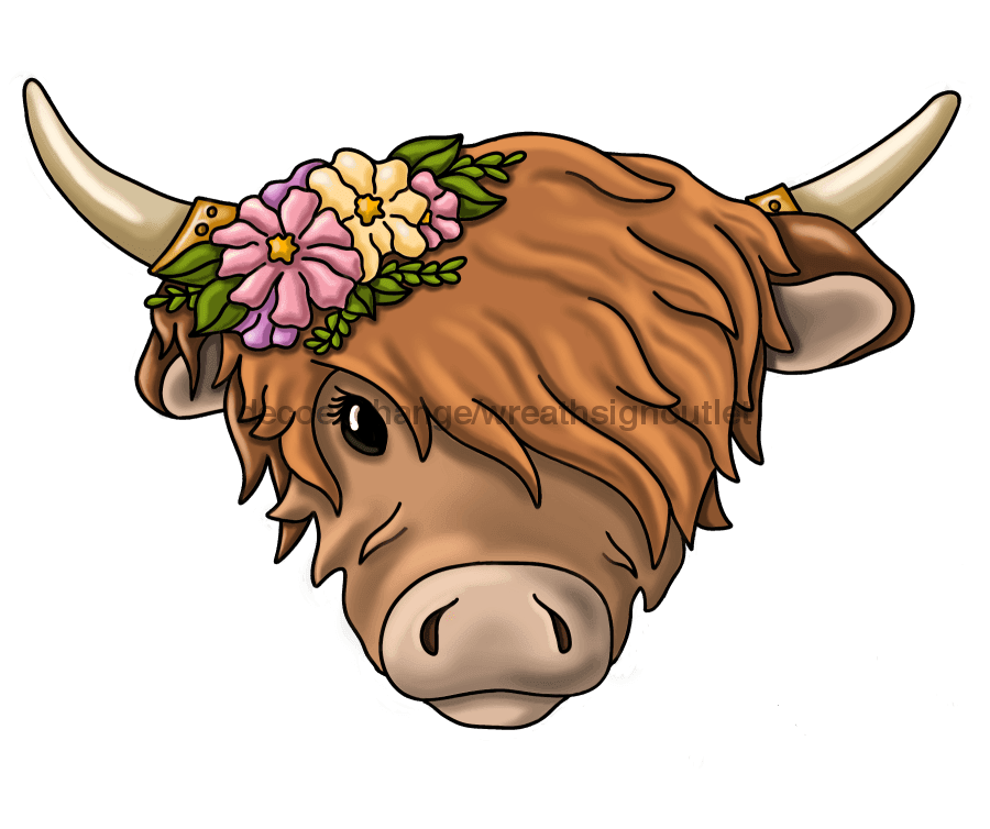 Highland Cow Sign, Country Sign, Yak Sign, wood sign, PCD-W-028 wreath size wood, wood wreath sign, pet, every day