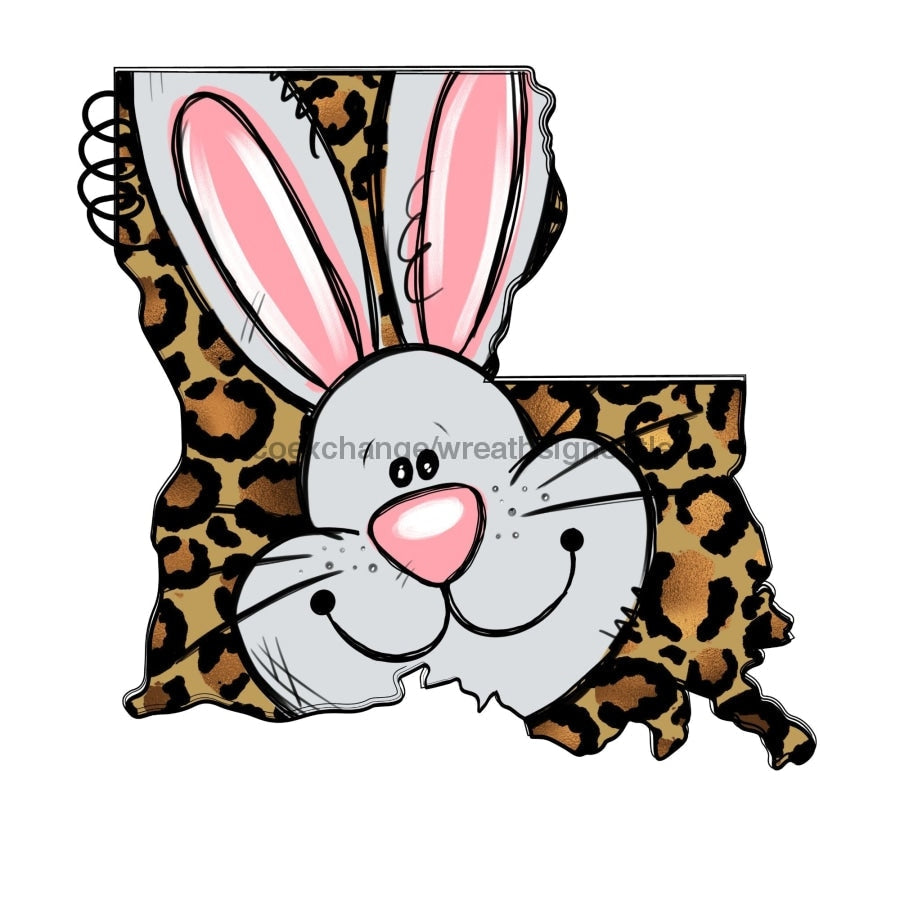 Louisiana Easter Sign Wood Sign Door Hanger Decoe-W-479 22