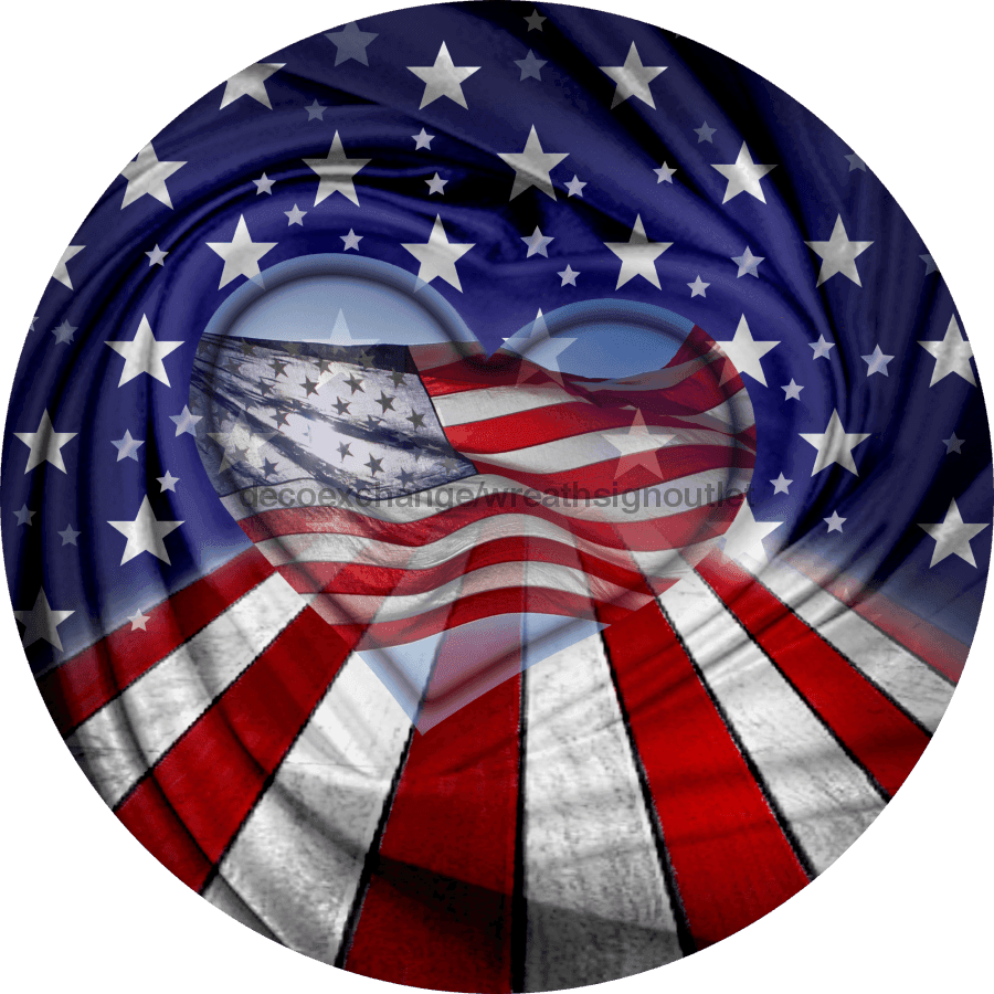 Patriotic Flower Center Decoe-Fc-0023 6 metal