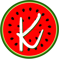 Thumbnail for Personalized Watermelon Sign Initial Monogram Decoe-4086-Dh-Custom 18 Wood Round