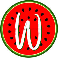 Thumbnail for Personalized Watermelon Sign Initial Monogram Decoe-4086-Dh-Custom 18 Wood Round