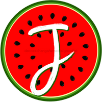 Thumbnail for Personalized Watermelon Sign Initial Monogram Decoe-4086-Dh-Custom 18 Wood Round