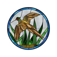 Thumbnail for Stained Glass Sign, Pheasent Sign, DECOE-4044-DH, 18 Wood Round