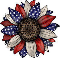 Thumbnail for Sunflower, Patriotic Flower, American Flower, wood sign, DECOE-W-083 wreath size wood, wood wreath sign, summer, fall, every day, patriotic