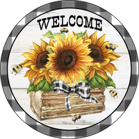 Thumbnail for Vinyl Decal, Sunflower Welcome Sign, 10