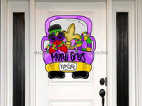 Thumbnail for Truck Sign Mardi Gras Louisiana Wood Sign Door Hanger Decoe-W-322 22