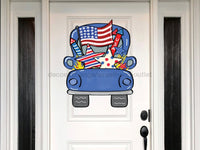 Thumbnail for Truck Sign Patriotic Wood Sign Door Hanger Decoe-W-119 22