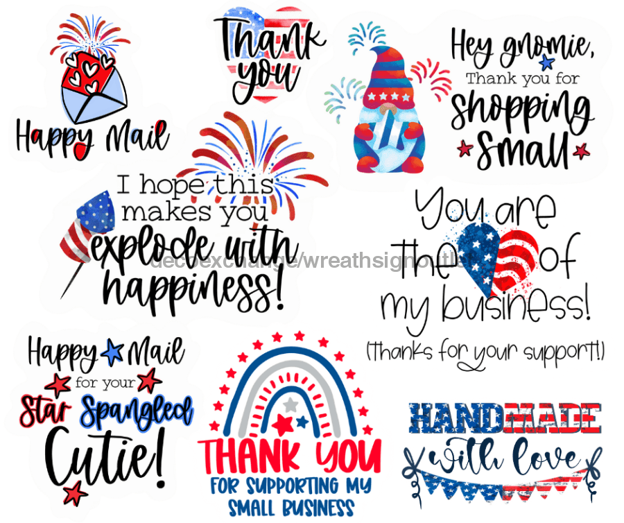 Shipped Sticker Vinyl Shipping Stickers Patriotic Patriotic – Wreath Sign Outlet