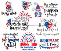 Thumbnail for Vinyl Shipping Stickers Patriotic - DecoExchange