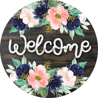 Thumbnail for Wreath Sign, Welcome Sign, Floral Sign, 10