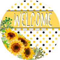 Thumbnail for Wreath Sign, Welcome Sign, Sunflower Sign,10