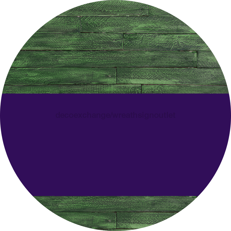 Welcome To Our Home Sign Blank Purple Stripe Green Stain Decoe-2740-Dh 18 Wood Round