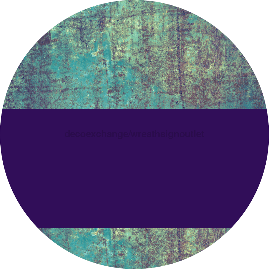 Welcome To Our Home Sign Blank Purple Stripe Petina Look Decoe-2736-Dh 18 Wood Round