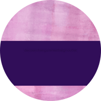 Thumbnail for Welcome To Our Home Sign Blank Purple Stripe Pink Stain Decoe-2737-Dh 18 Wood Round