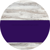 Thumbnail for Welcome To Our Home Sign Blank Purple Stripe White Wash Decoe-2739-Dh 18 Wood Round