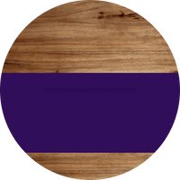 Thumbnail for Welcome To Our Home Sign Blank Purple Stripe Wood Grain Decoe-2731-Dh 18 Round