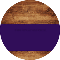 Thumbnail for Welcome To Our Home Sign Blank Purple Stripe Wood Grain Decoe-2732-Dh 18 Round