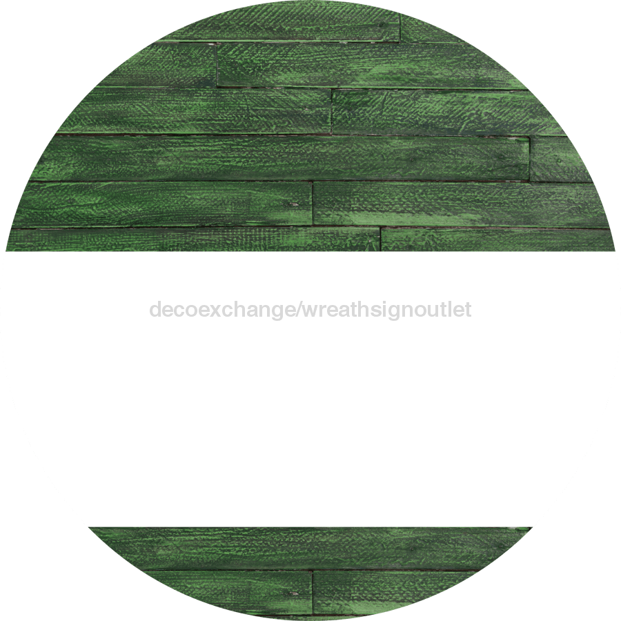 Welcome To Our Home Sign Blank White Stripe Green Stain Decoe-2923-Dh 18 Wood Round