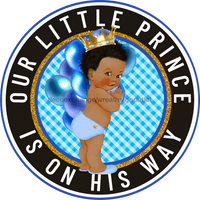 Thumbnail for Wreath Sign, Baby Sign, Prince is Born, Welcome Sign, 18