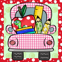 Thumbnail for Wreath Sign, Back To School Sign, School Truck, 8x10