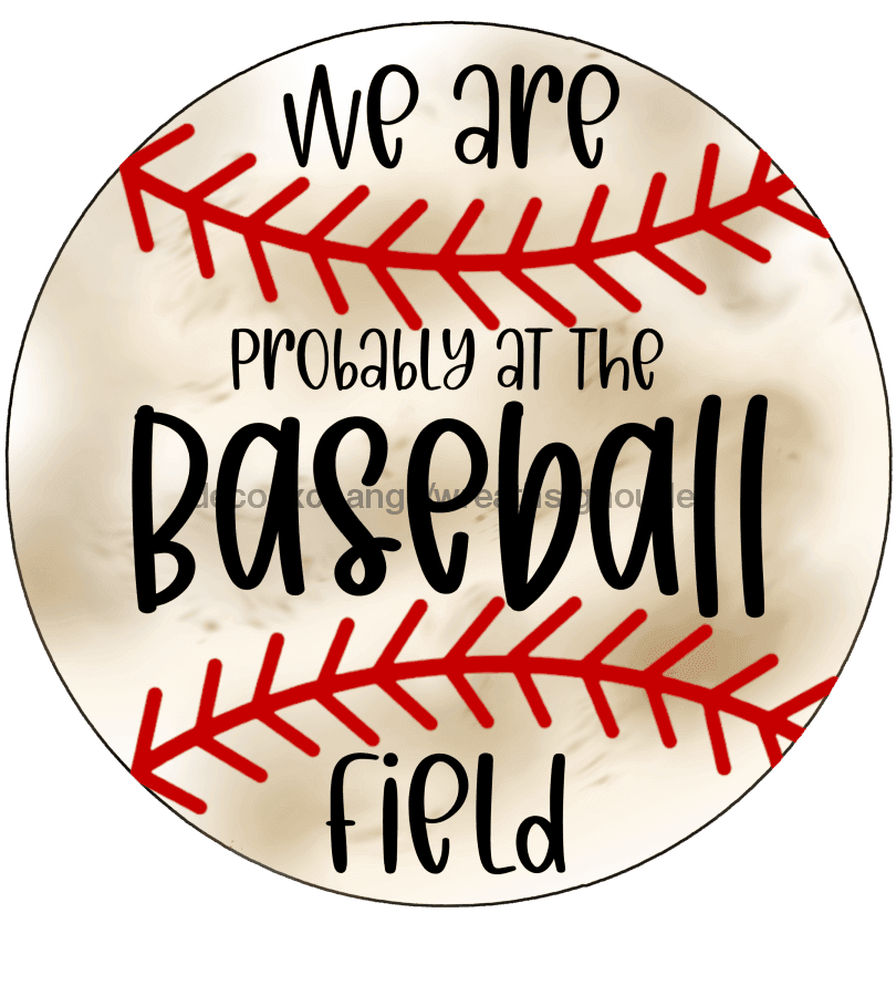 Wreath Sign, Baseball Sign, 18" Wood Round Sign, DECOE-626, DecoExchange, Sign For Wreath - DecoExchange