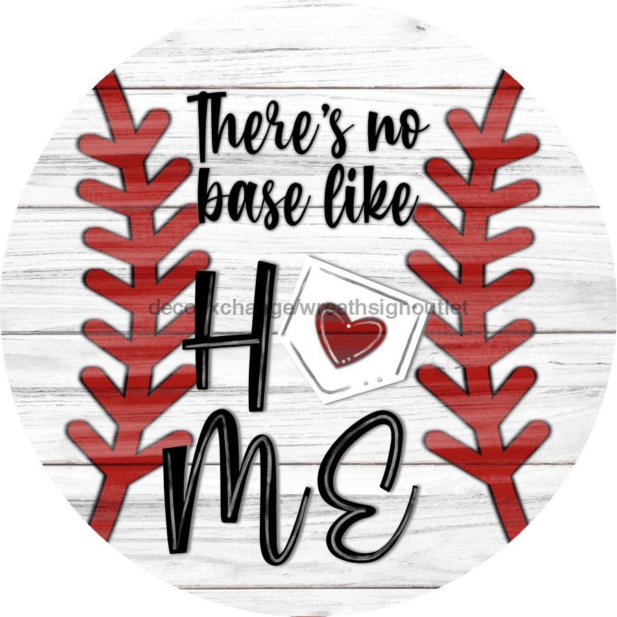 Wreath Sign, Baseball Sign, 18" Wood Round Sign, DECOE-635, DecoExchange, Sign For Wreath - DecoExchange