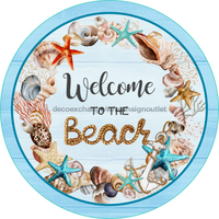 Thumbnail for Wreath Sign, Beach Sign, Welcome To The Beach, 18