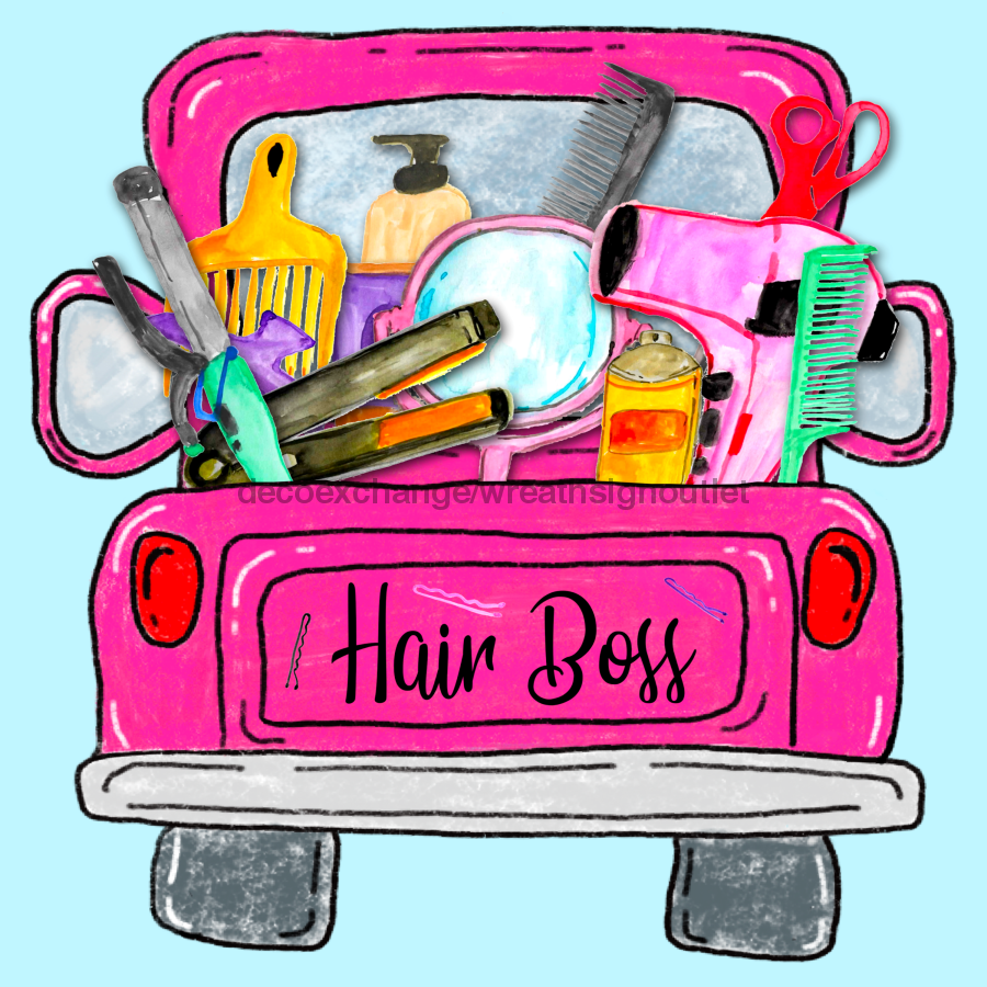 Wreath Sign, Beautician Sign, Beauty Salon Sign, 8x10" Metal Sign, DECOE-685, Sign For Wreath, DecoExchange - DecoExchange