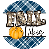 Thumbnail for Wreath Sign, Blue Fall Vibes, Fall Sign, 18
