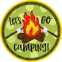Thumbnail for Wreath Sign, Camping Sign, Lets Go Camping, 10