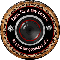 Thumbnail for Wreath Sign, Christmas Sign, Leopard Santa Cam, 10