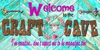 Thumbnail for Wreath Sign, Craft Cave Sign, Welcome Sign, 6x12
