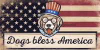 Thumbnail for Wreath Sign, Dog Patriotic Sign, 6x12