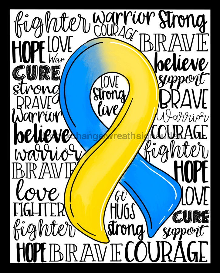 Wreath Sign, Down Syndrome Awareness Sign, 8x10" Metal Sign DECOE-903, Sign For Wreath, DecoExchange - DecoExchange