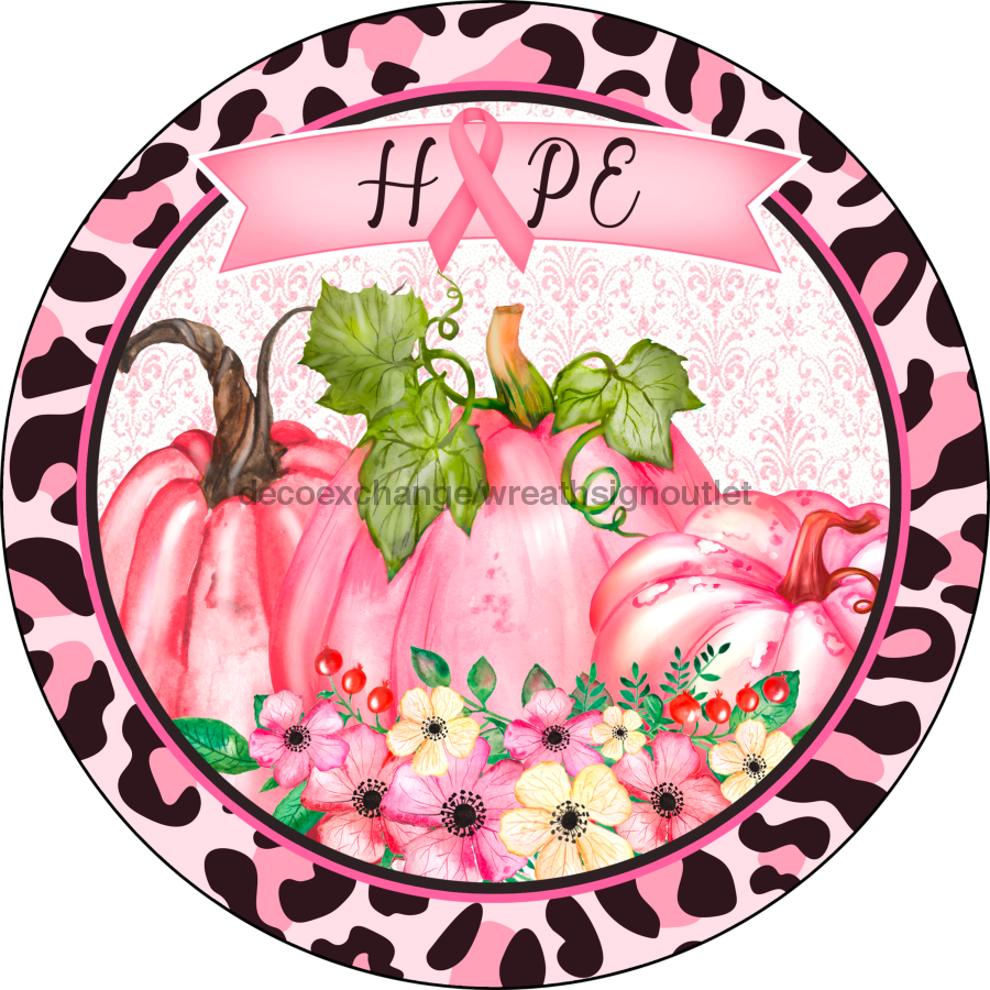 Wreath Sign, Fall Sign, Awareness Sign, 10" Round Metal Sign DECOE-664, DecoExchange, Sign For Wreath - DecoExchange