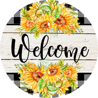 Thumbnail for Wreath Sign, Fall Sign, Welcome Sunflower Sign, 10