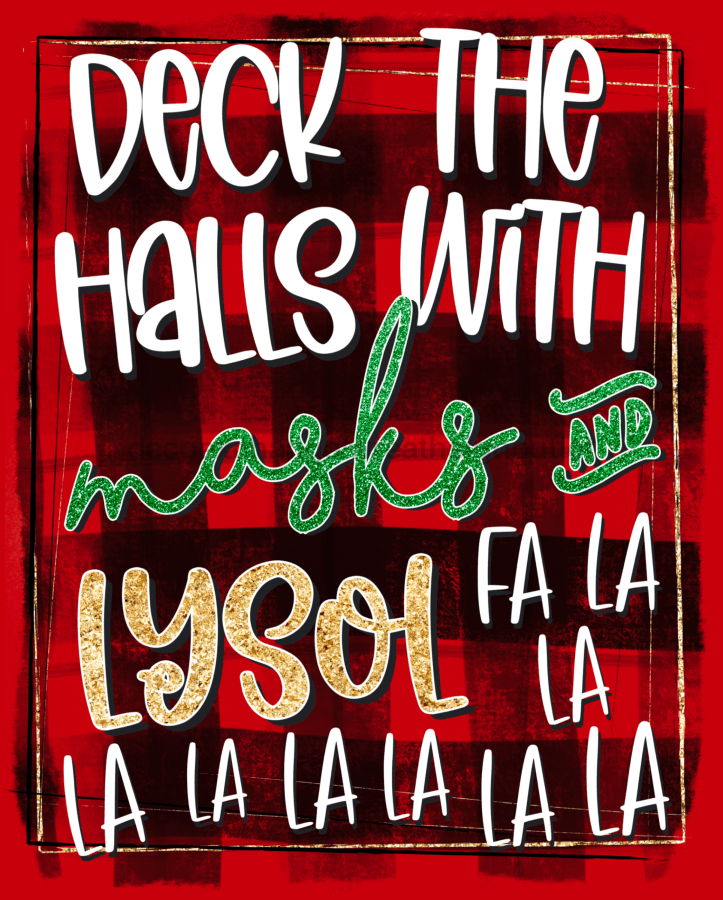 Wreath Sign, Funny Christmas Sign, Deck The Halls Christmas Sign, 8x10"Metal Sign DECOE-694, Sign For Wreath, DecoExchange - DecoExchange