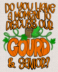 Thumbnail for Wreath Sign, Funny Fall Sign, Gourd and Savior, 8x10