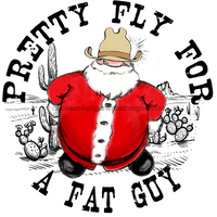 Thumbnail for Wreath Sign, Funny Santa Sign, Pretty Fly, Christmas Sign, 18